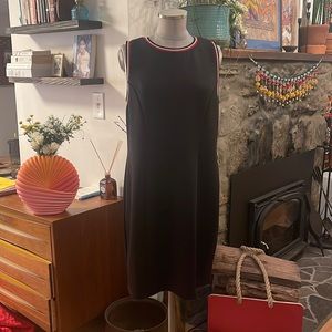 FOREVER 21 black tank dress with stripe rim